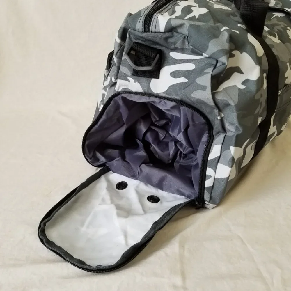 NEW! Lightweight Duffel Tote with Camo Design, Shoe Storage & Shoulder Strap